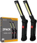 Working Light Portable, Rechargeable Work Lights with Magnetic Base Hanging Hook,360° Rotate 5 Modes,COB LED 800 Lumens Foldable Inspection Light for Car Repair, Grill and Outdoor Use(2pack) by NODINIHU