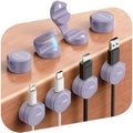 FLYLEAD 8-Pack Silicone Cord Organizer Magnetic Cable Clips, Adhesive by Sincerityisworththewait