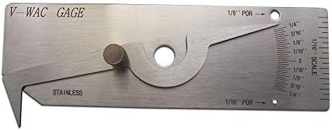 V-WAC Single Weld Gage Inch Inspection Gauge Stainless Steel - Image 4