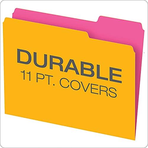 Pendaflex File Folders, 12-Pack, Letter Size, Twisted Glow Neon Assorted Reversible Colors, 1/3-Cut Staggered Tabs, Versatile Document Organizers for School Classrooms and Professional Office Desks - Image 5