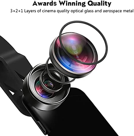 KEYWING 3in1 Phone Camera Lens Kit Fisheye+Wide Angle+Macro Lens for iPhone - Image 2