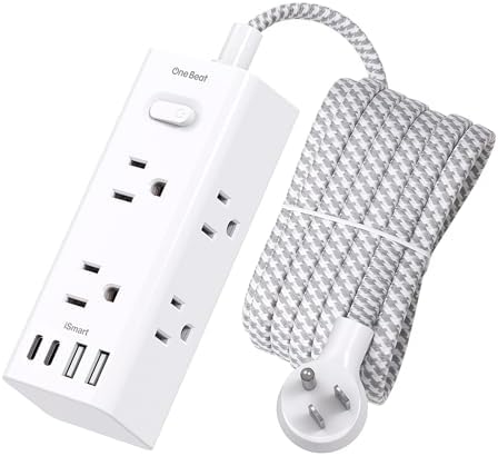 Surge Protector Power Strip 10Ft Long Extension Cord with Multiple Outlets by OneBeat