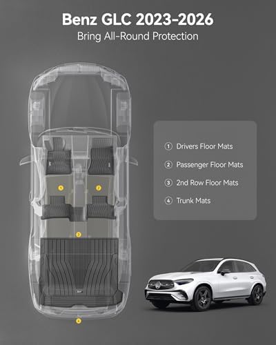 3W Floor Mats & Cargo Liner Fit for Mercedes Benz GLC 2023-2026 - Image 2