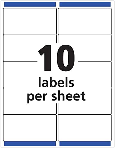 Avery Printable Shipping Labels with Sure Feed, 2" x 4", Matte Clear, 100 Blank Mailing Labels (18663) - Image 5