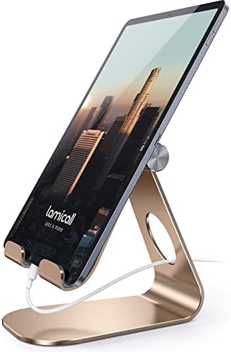 Lamicall iPad Stand Adjustable Tablet Holder, Sturdy Aluminum, Multi-Angle by Lamicall