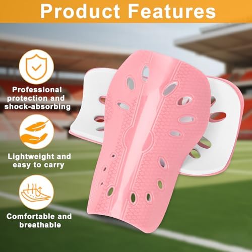 2 Pairs Shin Guards Soccer for Kids,Shin Pads Extra Lightweight Breathable Slide in Shin Guard for Football Training Match Outdoor Activities Protective Slip-in Shin Guards for Boys Girls - Image 4