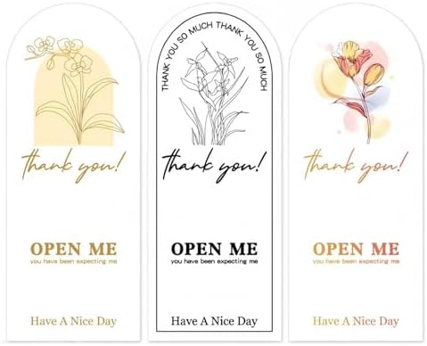 150pcs Thank You Labels - Flower Decorative Labels Gift Tag Stickers Large & Small Business Packaging Gift Box Decor by WCCDXGP
