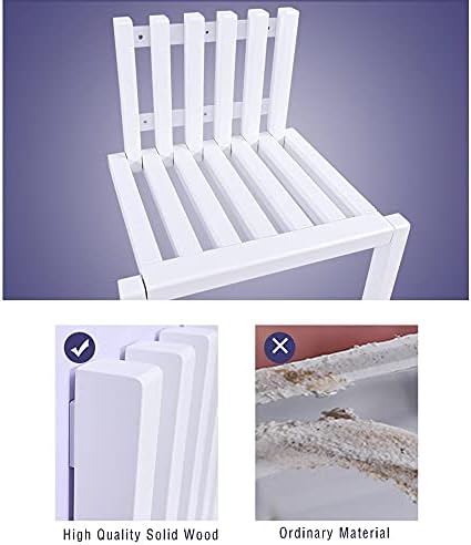 Foldable Wall Mounted Bench with 150kg Capacity for Entryway Bathroom or Living Room Stylish Hollow Design Perfect for Small Spaces - Image 6