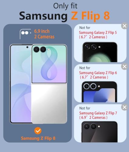 FNTCASE for Samsung Galaxy Z Flip 8 Case, Fit for Magsafe, Screen Protector - Image 2