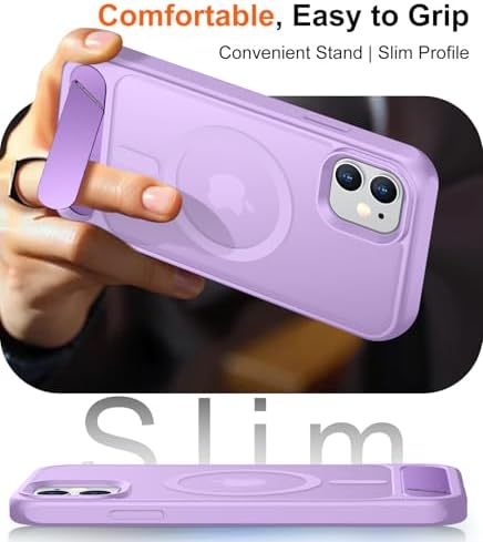 Temdan Magnetic Compatible with iPhone 11 Phone Case, [Built-in Invisible Kickstand][Compatible with MagSafe] [Military Grade Shockproof] Slim Translucent Matte Phone Case for iPhone 11 6.1" - Image 6