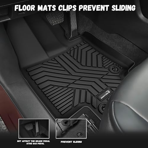Floor Mats for Toyota Highlander 2020-2025 (7-Seats), Custom Fit All-Weather TPE Floor Liners, Front & 2nd & 3rd Row & Cargo Liner for Highlander Car Accessories - Image 3