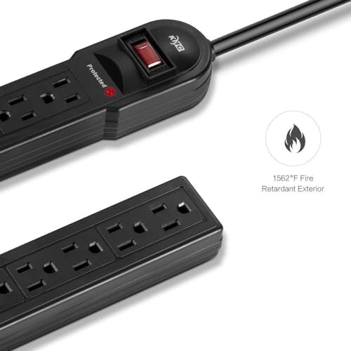 KMC 6-Outlet Surge Protector Power Strip 6 Pack - Image 4