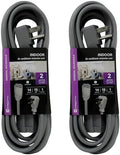 6 FT Heavy Duty Air Conditioner and Appliance Extension Cord, Grey (2 Pack) by Xtricity