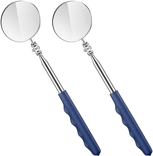 Copkim 2 Pcs Telescoping Inspection Mirror Mechanics Mirror,50mm,Blue by Copkim