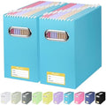BALEINE 2PK File Organizer Box, Cardboard File Folder Organizer with Handle by BALEINE