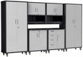 6-Piece Garage Storage Cabinets System Heavy Duty Workshop Set by FLIXELIO