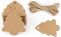 Christmas Tree Gift Tags,Gift Wrap Tags,100 Pcs Kraft Paper Gift Tag with String,Blank Craft Gift Tag with Natural Jute Twine String by KINGLAKE