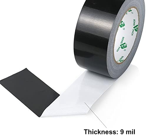 2 Pack Duct Tape Heavy Duty,9 Mil Thickness,2 Inches x 30 Yards,Strong Industrial Strength,Flexible,No Residue,Waterproof and Tear by Hand,Multi-Use for Indoor & Outdoor Repairs(Black) - Image 5