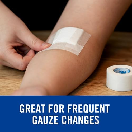 Nexcare Gentle Paper Tape, Medical Paper Tape, Secures Dressings and Lifts Away Gently - 1 in x 10 Yds, 2 Rolls of Tape (Pack of 4) - Image 3
