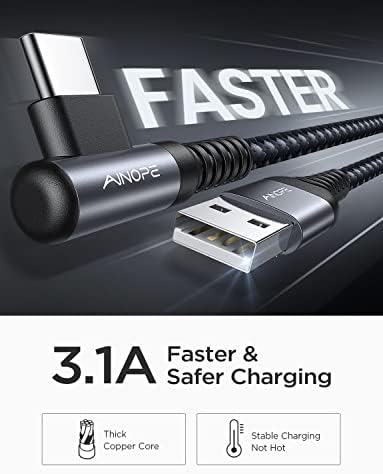 AINOPE 2 pac 1M Nylon Braided USB C Charging Cable Compatible with Galaxy S21+ Ultra, iPad mini/Air/Pro, Pixel 6X - Image 5