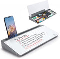 Small Desktop Glass Whiteboard Dry-Erase-Board - Computer Keyboard Stand White Board Surface Pad with Drawer, Desk Organizers with Accessories for Office, Home, School Supplies - Grey by TSJOFFICE-WipeCleanThinkGreenWorkSmart