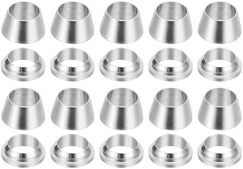 PATIKIL 6mm Tube OD 304 Stainless Steel Compression Tube Fitting Sleeve, 20 Pack Double Ferrule Ring Tubing Fitting Assortment Kit, Silver by PATIKIL