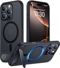 Temdan Magnetic Compatible with iPhone 16 Pro Max Case, [Built-in Invisible Kickstand][Compatible with MagSafe] [Military Grade Shockproof] Slim Translucent Matte Phone Case for iPhone 16 Pro Max 6.9" by Temdan