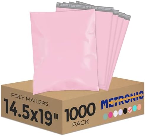 Metronic Poly Mailers 14.5x19 1000PC Large Shipping Bags for Small Business by METRONIC