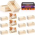 Cinnvoice 12 Pcs 9.5'' Halloween Small Wooden Crate for Storage by QinYee