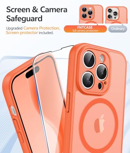 FNTCASE for iPhone 14 Pro Max Case, Fit for Magsafe, Glass Screen Protector - Image 4
