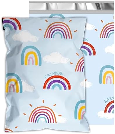 Poly Mailers 14.5x19 Inch, 50 Pack, Rainbow Self-Seal Shipping Bags by VAPULCIO