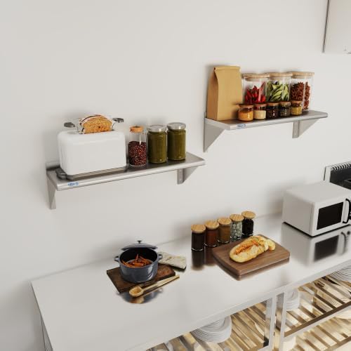 HARDURA 2 Pack Stainless Steel Shelf 12" X 36", 180LB - Image 7