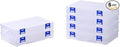 BangQiao 6 Pack Fixed 12 Grids Clear Plastic Storage Divider Box by BangQiao