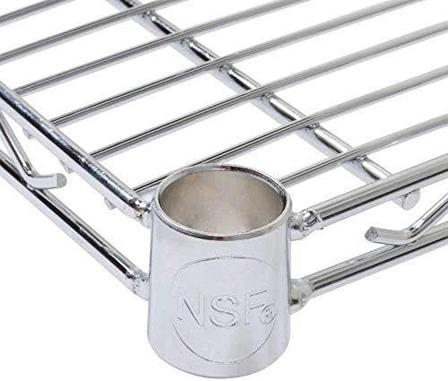Chrome Wire Shelf |Pack of 2 Shelves| for Storage in Dry Environments | Ideal for Stores, Restaurants, Businesses and Homes (Chrome Wire Shelves, 24''W x 24''L) - Image 3
