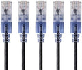 Monoprice Cat6A Ethernet Patch Cable - 25 Feet - Red (5-Pack) Snagless RJ45, UTP, Pure Bare Copper Wire, 10G, 30AWG - SlimRun Series by Monoprice