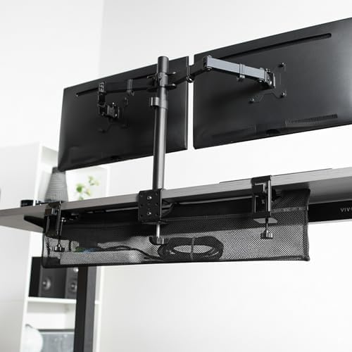 VIVO Black Clamp-on 36 in Mesh Net Cable Management Holder, DESK-AC36MH - Image 2