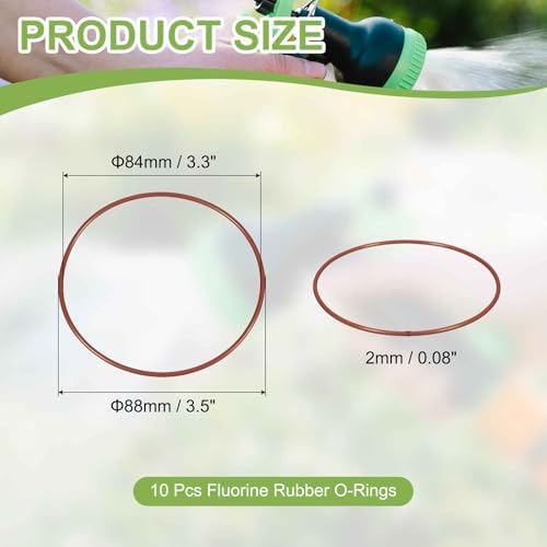 10pcs Fluorine Rubber O-Rings 88x84x2mm Metric FKM Sealing Gasket - Image 2