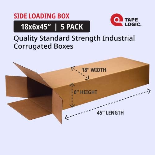 BOX USA Shipping Boxes Large 18"L x 6"W x 45"H 5-Pack, Cardboard Box for Shipping, Moving, Mailing, Packing, Packaging and Storage - Image 2