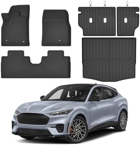 Cartist Car Mats for Ford Mustang Mach E 2021-2026, All Weather Floor Mats and Cargo Liner for Mustang Mach E Accessories, Heavy Duty Rubber Mats, Car Accessories by cartist