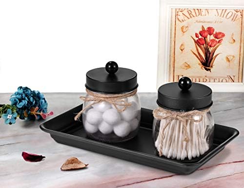 SheeChung Metal Vanity Tray, Bathroom Counter Storage Tray, Black 4 Pack - Image 6