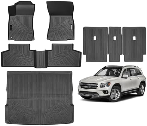 Naibeve Floor Mats for 2020-2024 2025 Mercedes Benz GLB - All Weather Custom Fit for Mercedes Benz GLB Floor Mats & Cargo Mat & Backrest Mats Accessories - Image 3