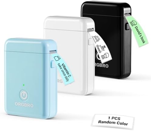 ORGBRO Label Maker Machine with Tape, X1 Bluetooth Mini Label Printer by ORGBRO