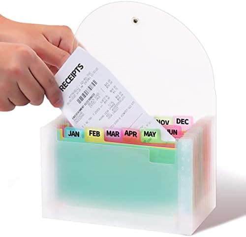 H4D Coupon Receipt Holder, 13 Pocket Accordion File Folder, 7 x 4.5, Color by H4D