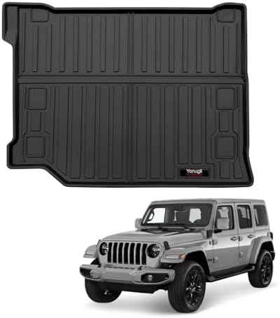 Custom for 2021-2025 2026 Jeep Wrangler 4XE Hybrid Cargo Mats Trunk Liner All Weather TPE Protection Mat Accessories (for 2021-2026 Jeep Wrangler 4XE Hybrid) by Yonugli