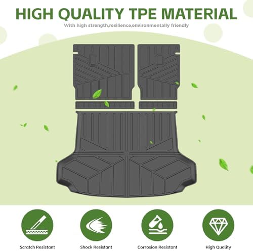 Cargo Liners for 2023-2026 Honda HRV Trunk Mat with Seat Back Cover Accessories, All Weather Rear Cargo Mat Backrest Protector for 2023 2024 2025 2026 HR-V - Image 6