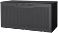 JUMMICO 100 Gallon Resin Deck Box, Waterproof Outdoor Storage Box by JUMMICO