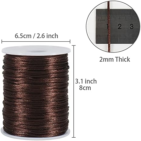 Tenn Well 295ft 2mm Satin Cord Brown Nylon for Macrame Bracelets - Image 5