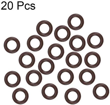 uxcell Fluorine Rubber O-Rings 7mm OD 4mm ID 1.5mm Width, Metric FKM Sealing Gasket, Pack of 20 - Image 2