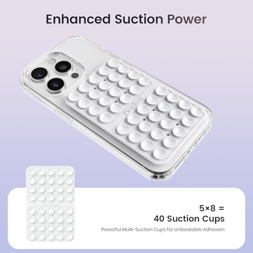 Klearlook Silicone Double Sided Suction Cup Phone Case Mount, White - Image 3