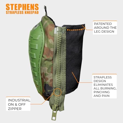 Stephens Strapless Knee Pads for Construction - Heavy Duty Soft Cap Design for Work | Safety Work Gear | Flooring | Roofing | Gardening | Personal Protective Equipment - Cushion Support for Kneeling - Non-Slip Strapless Knee Pad - Eliminate Knee Pain -... - Image 3